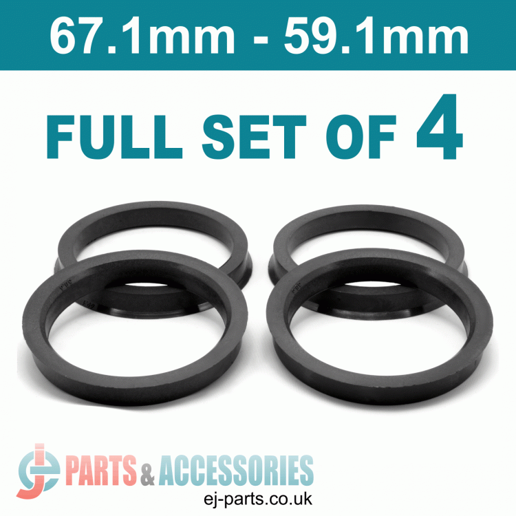 Spigot Rings / 67.1mm - 59.1mm FULL SET OF (4) FOUR RINGS