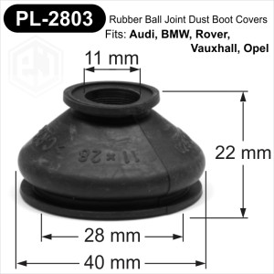 UNIVERSAL 11/28/22 Rubber Tie Rod End Ball Joint Dust Boots Dust Cover Boot Gaiters 11x28x22 mm