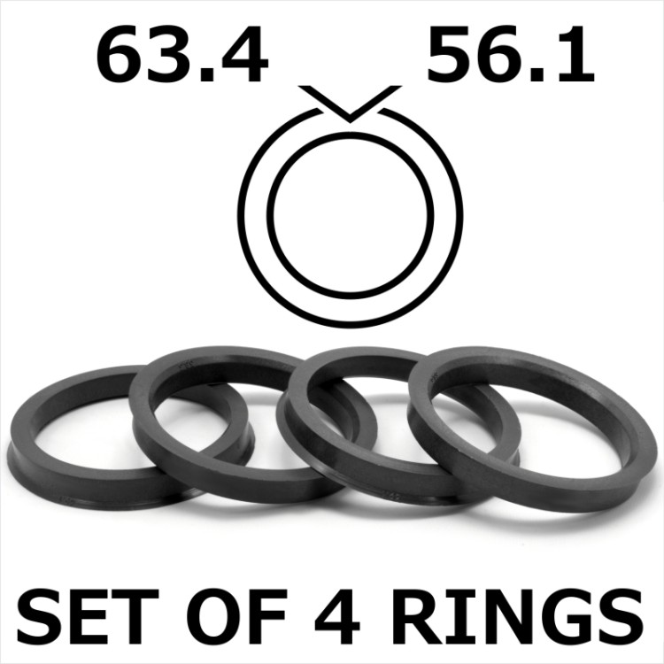 Spigot Rings (4) 63.4mm to 56.6mm Spacers Hub for Opel Calibra Spigot Rings (4) 63.4mm to 56.6mm Spacers Hub for Opel Calibra