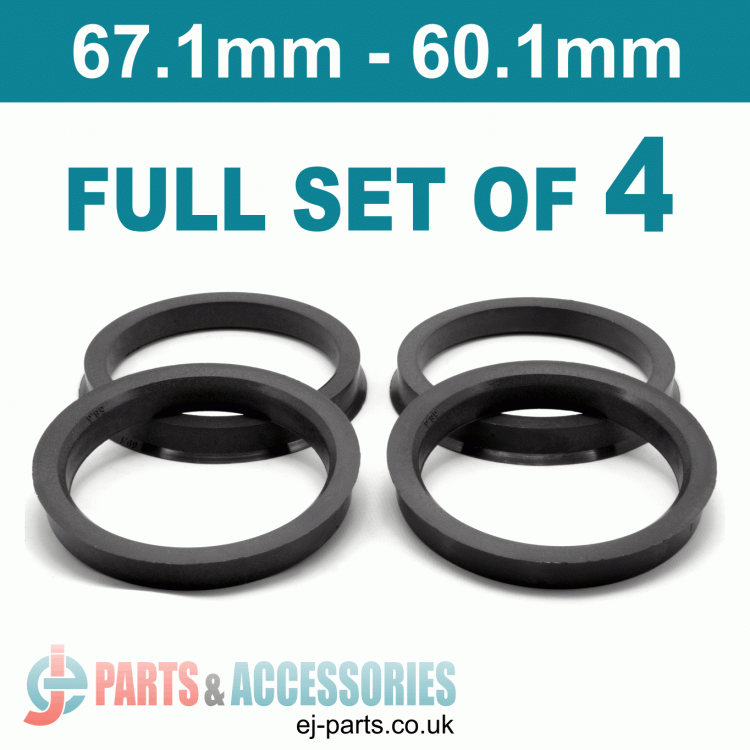 Spigot Rings / 67.1mm - 60.1mm FULL SET OF (4) FOUR RINGS