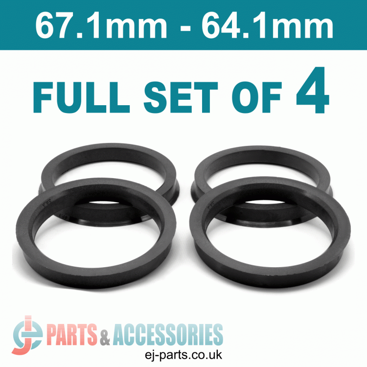 Spigot Rings / 67.1mm - 64.1mm FULL SET OF (4) FOUR RINGS