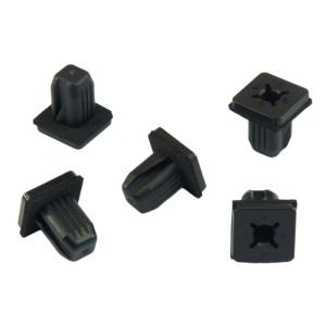 10x Black Square Screw Grommet Retainer Clips 9018906203