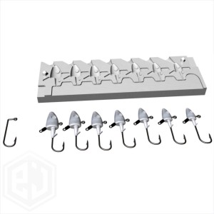 DIY Sea Fishing Lead Weights Mould CNC Aluminium 7in1 mold 8g-20g Jig Heads New