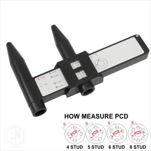 Alloy Steel Wheel Rim Bolt Pattern Sliding PCD Measuring Tool Gauge 8 Holes Lug