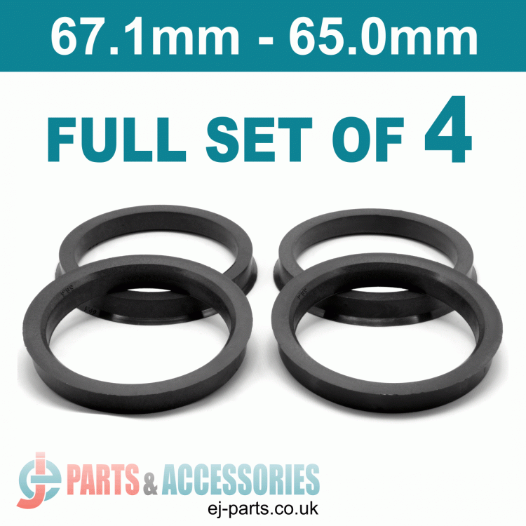 Spigot Rings / 67.1mm - 65.0mm FULL SET OF (4) FOUR RINGS