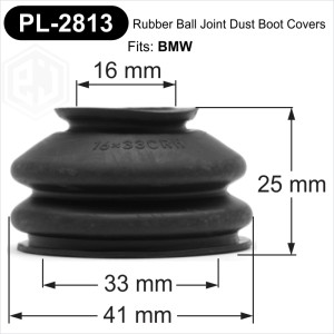 UNIVERSAL 16/33/25 Rubber Tie Rod End Ball Joint Dust Boots Dust Cover Boot Gaiters 16x33x25 mm