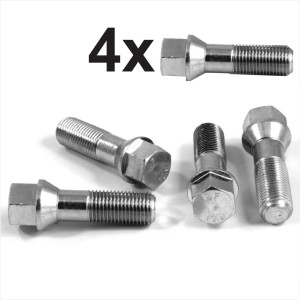 4x M14 x 1.5 40mm thread 17mm Hex alloy wheel bolts Taper seat M14x1.5 Zinc