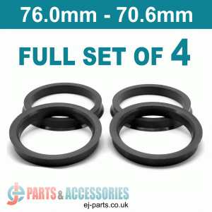 Spigot Rings / 76.0mm - 70.6mm FULL SET OF (4) FOUR RINGS