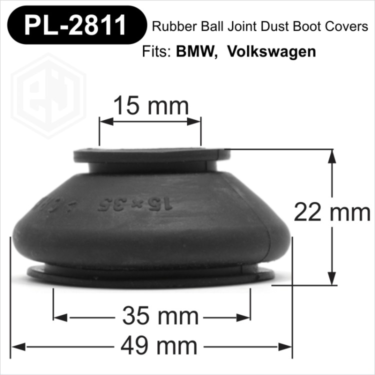 UNIVERSAL 15/35/22 Rubber Tie Rod End Ball Joint Dust Boots Dust Cover Boot Gaiters 16x35x22 mm