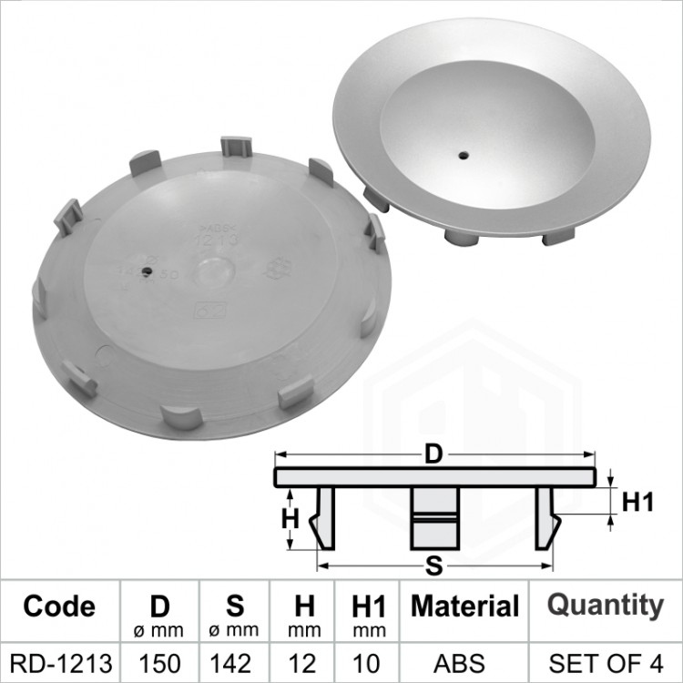 Wheel Center Hub Caps / 150.0mm - 142.0 mm FULL SET OF (4) FOUR CAPS