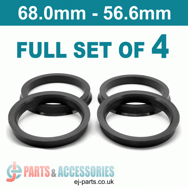Spigot Rings / 68.0mm - 56.6mm FULL SET OF (4) FOUR RINGS