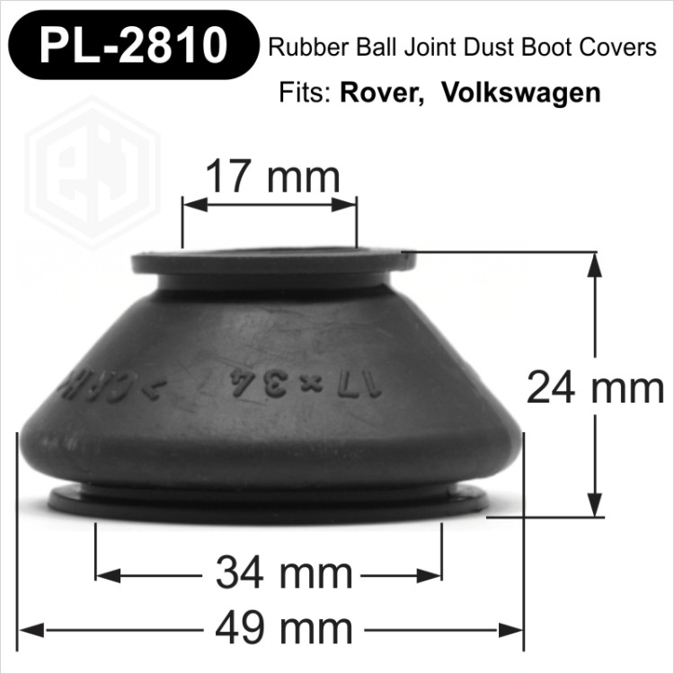 UNIVERSAL 17/34/24 Rubber Tie Rod End Ball Joint Dust Boots Dust Cover Boot Gaiters 17x34x24 mm