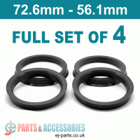 Spigot Rings / 72.6mm - 56.1mm FULL SET OF (4) FOUR RINGS