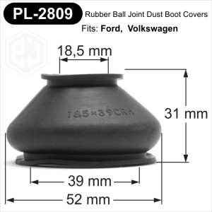 UNIVERSAL 18.5/39/31 Rubber Tie Rod End Ball Joint Dust Boots Dust Cover Boot Gaiters 18.5x39x31 mm