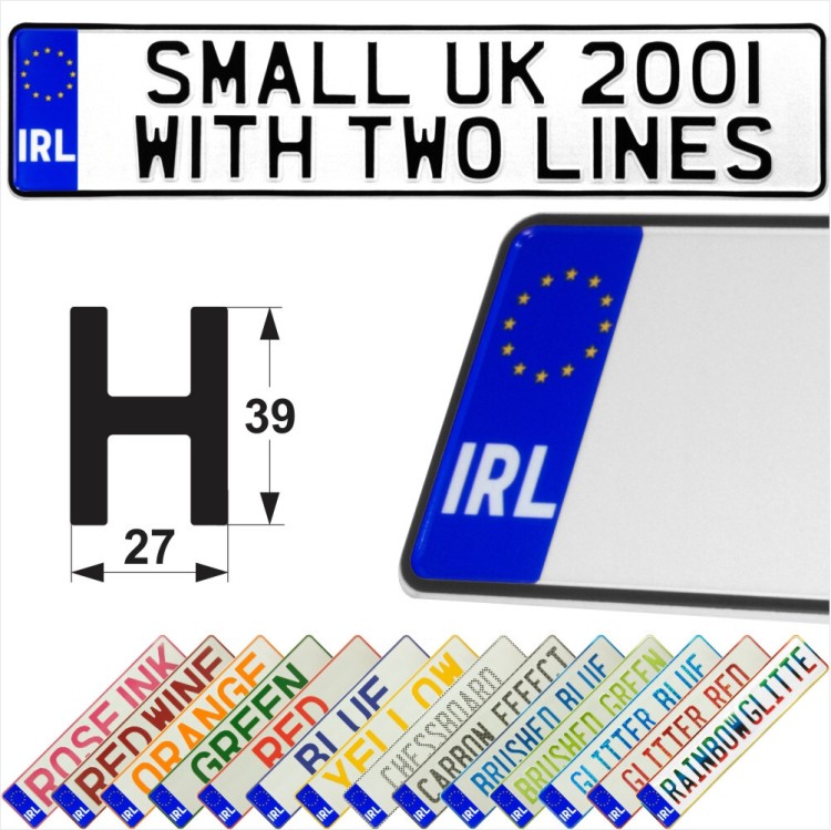 IRL Euro Irish Ireland 3D Pressed Metal Number Plates Replica Show Trucker Name