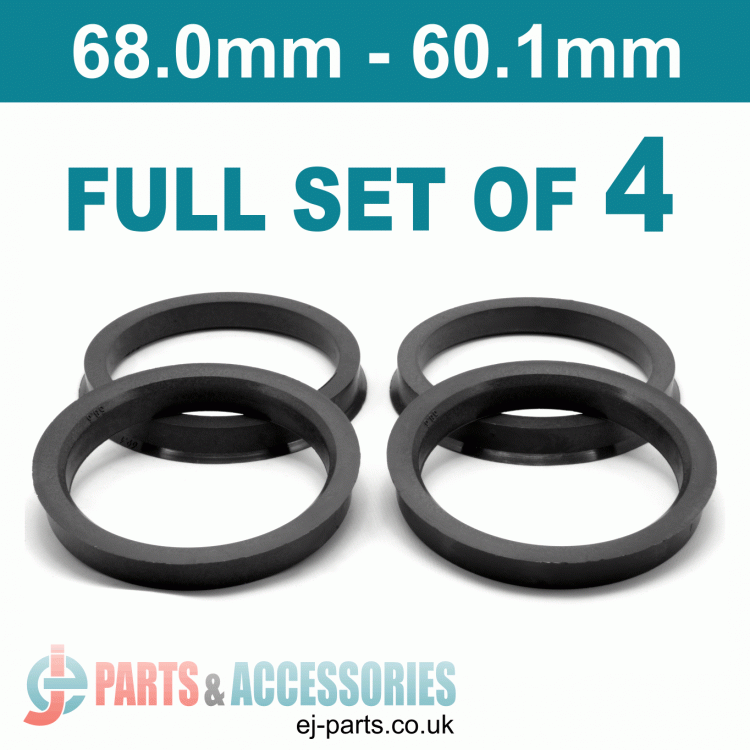 Spigot Rings / 68.0mm - 60.1mm FULL SET OF (4) FOUR RINGS
