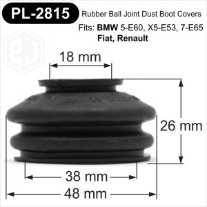UNIVERSAL 18/38/26 Rubber Tie Rod End Ball Joint Dust Boots Dust Cover Boot Gaiters 18x38x26 mm
