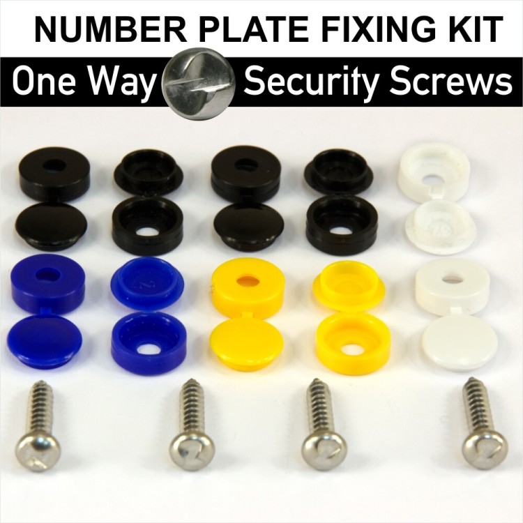 Anti-Theft Number Plate Tamper Proof Clutch Head Security Screws Fixing Kit 14pc
