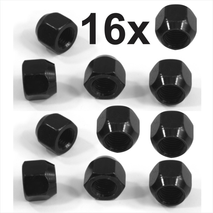 M12 x 1.5 19mm Hex wheel nuts lugs bolts Black for Ford M12x1.5 taper seat