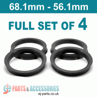 Spigot Rings / 68.1mm - 56.1mm FULL SET OF (4) FOUR RINGS