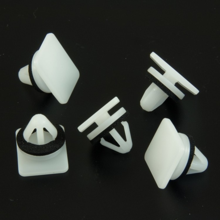 10x White Sealed Side Sill Moulding Retainer Clips 8775637000