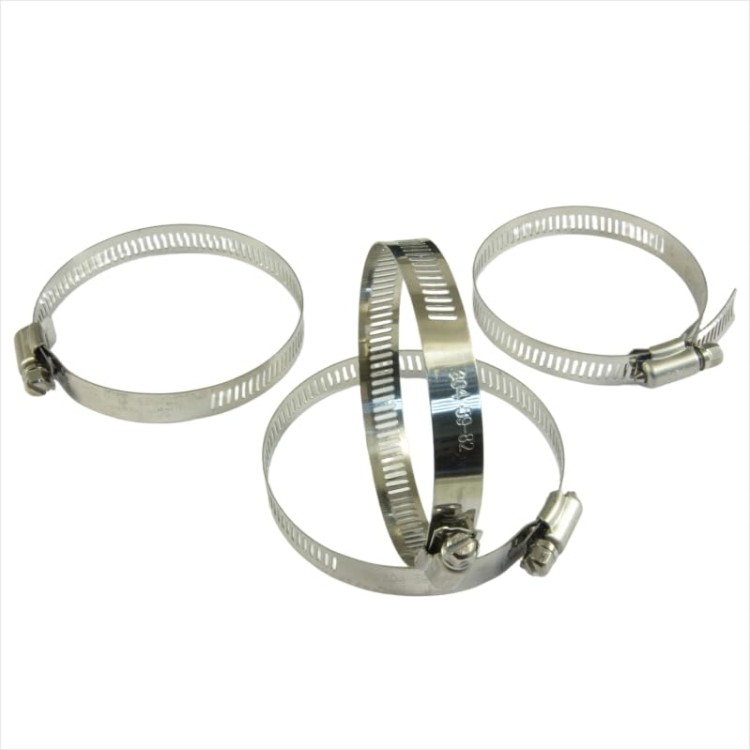 304 Stainless Steel Worm Drive Hose Clips Jubilee Style Clamps 8-82mm 1-50pcs