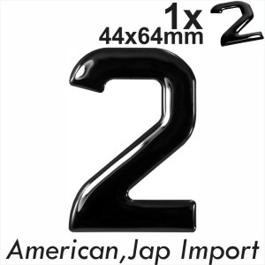 3D Gel American JAP IMPORT number plates Domed Resin Black DIY Digit 2 UK REG