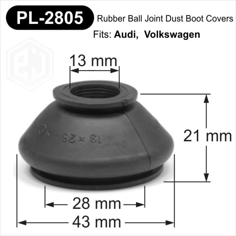 UNIVERSAL 13/28/21 Rubber Tie Rod End Ball Joint Dust Boots Dust Cover Boot Gaiters 13x28x21 mm
