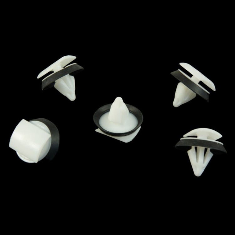 10x White Sealed Wheel Arch Moulding Retainer Clips WHT008801