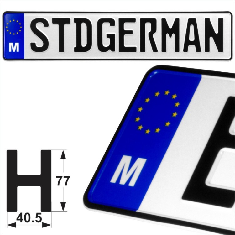Malta M Euro Badge Maltese Pressed Metal Number Plates Replica Show Trucker Name