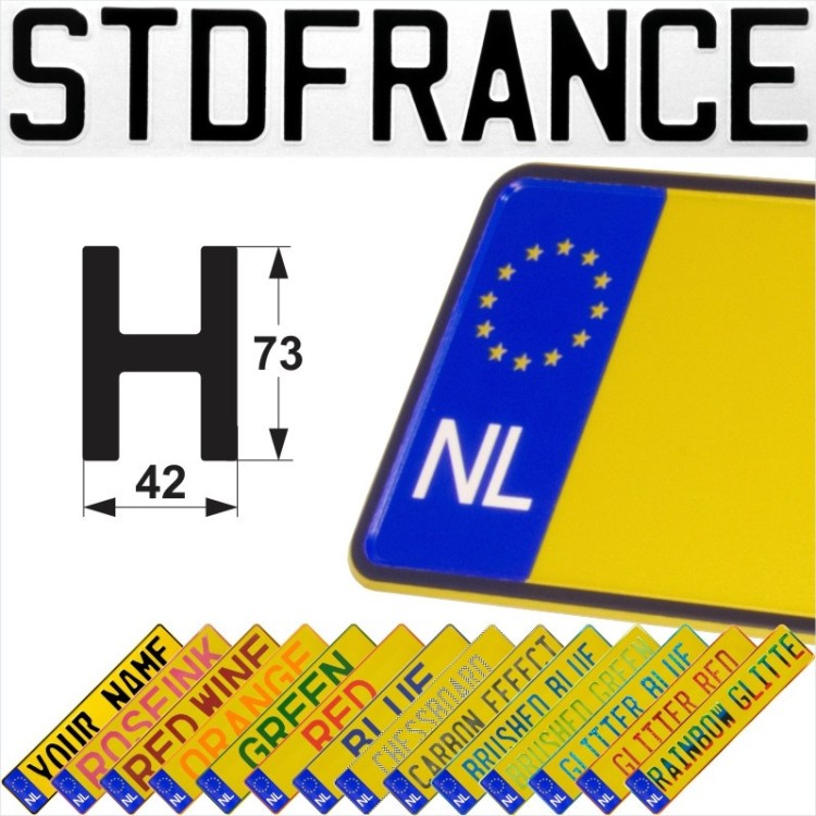 NL euro Netherlands Dutch Pressed Metal Number Plates Replica Show Trucker Name