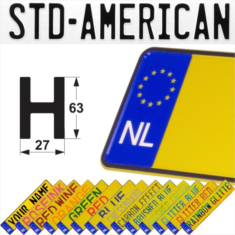 NL euro Netherlands Dutch Pressed Metal Number Plates Replica Show Trucker Name