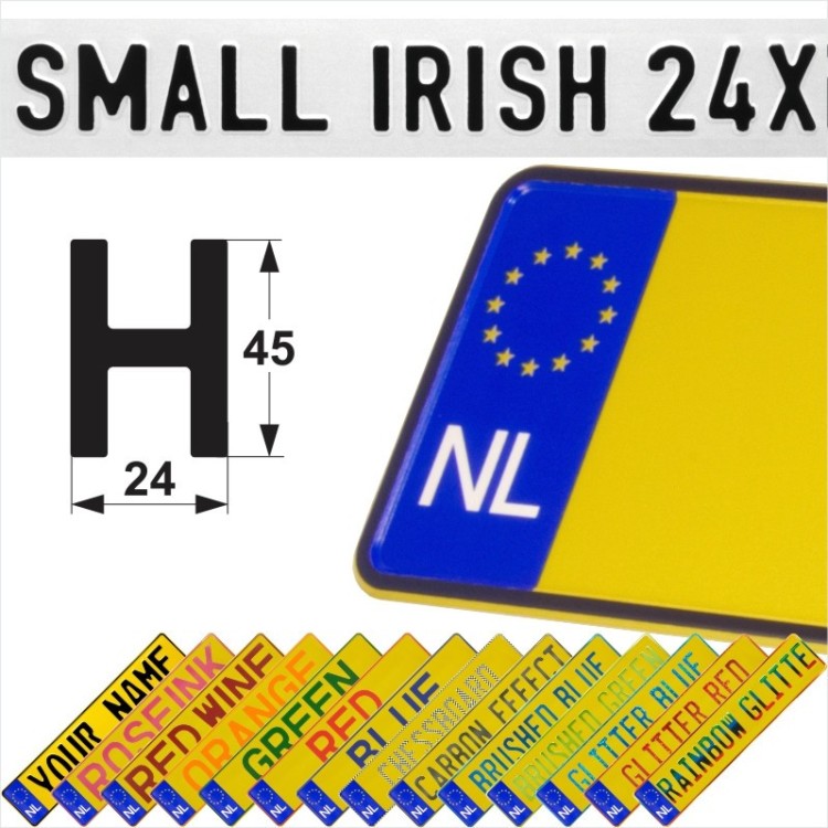 NL euro Netherlands Dutch Pressed Metal Number Plates Replica Show Trucker Name