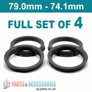 Spigot Rings / 79.0mm - 74.1mm FULL SET OF (4) FOUR RINGS