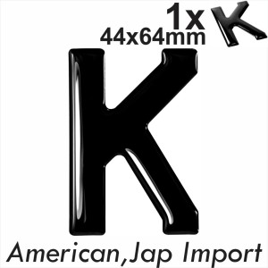 3D Gel Black Bike Motorcycle Number plate Domed Resin Making DIY Letter K GB REG