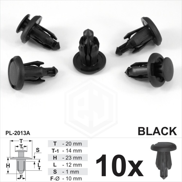 10x High Quality Push Fit Rivet Bumper Grille Panel Trim Cover Clips for Subaru