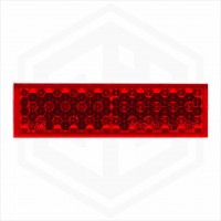 Red 65mm x 19mm Rectangular Stick On Self Adhesive Car Trailer Caravan Rear Reflector