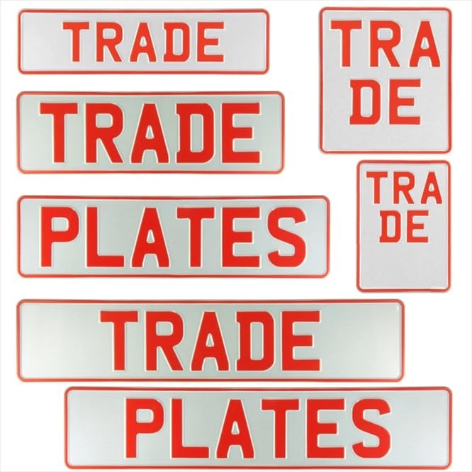 Novelty Trade Plates Pressed metal aliuminium White Red MOTOR SHOW Car Dealers