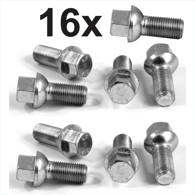 M14 x 1.5 27mm thread 17mm Hex alloy wheel bolts Radius seat M14x1.5 Zinc