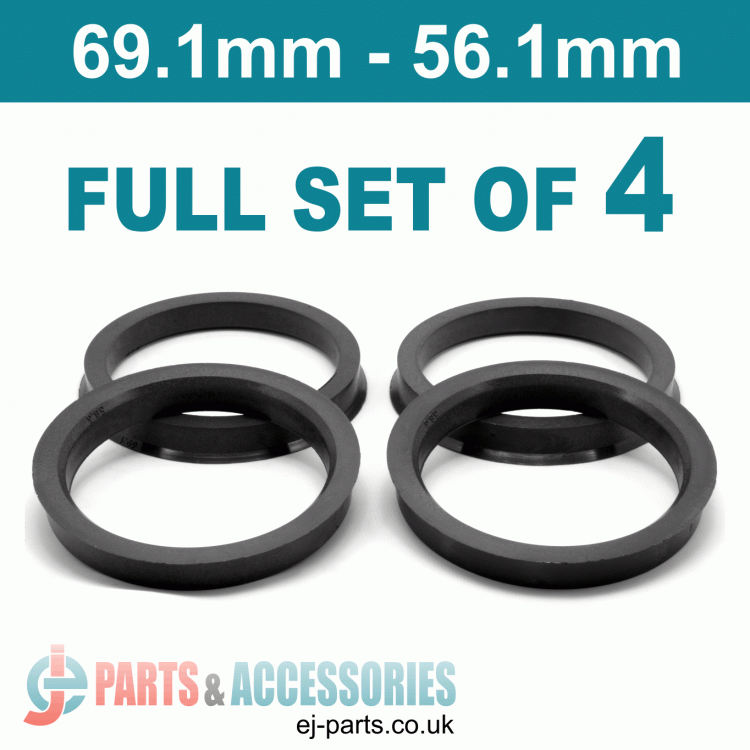 Spigot Rings / 69.1mm - 56.1mm FULL SET OF (4) FOUR RINGS