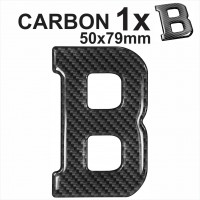 CARBON Letter B 3d gel number plates Domed Resin Making DIY Registration UK REG