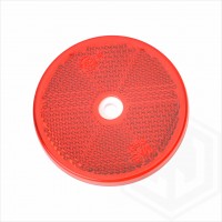 Red 60mm Round Screw On Car Trailer Caravan Rear Reflector with Mounting Hole