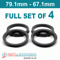 Spigot Rings / 79.1mm - 67.1mm FULL SET OF (4) FOUR RINGS