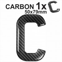 CARBON Letter C 3d gel number plates Domed Resin Making DIY Registration UK REG