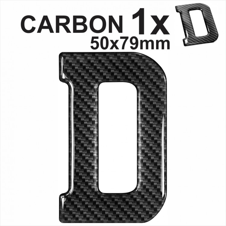 CARBON Letter D 3d gel number plates Domed Resin Making DIY Registration UK REG