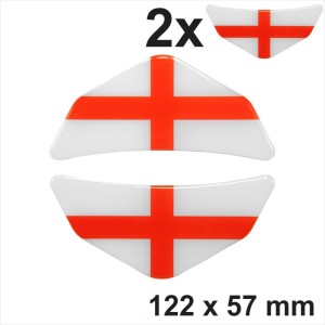 Tank Pad England ENG Flag Sticker Motorcycle Motorbike Scratch 3d Domed Cover