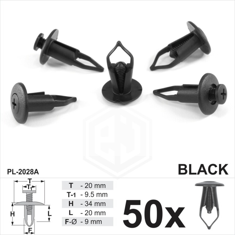9mm Dia Clips Bumper Cover Sill Trim Panel Moulding Plastic for Toyota Lexus