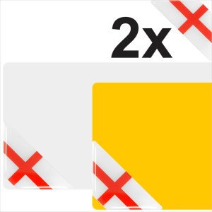 2 x 67mm 3D Domed Gel England Cross Flag Corner Number Plate Stickers High Gloss