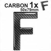 CARBON Letter F 3d gel number plates Domed Resin Making DIY Registration UK REG
