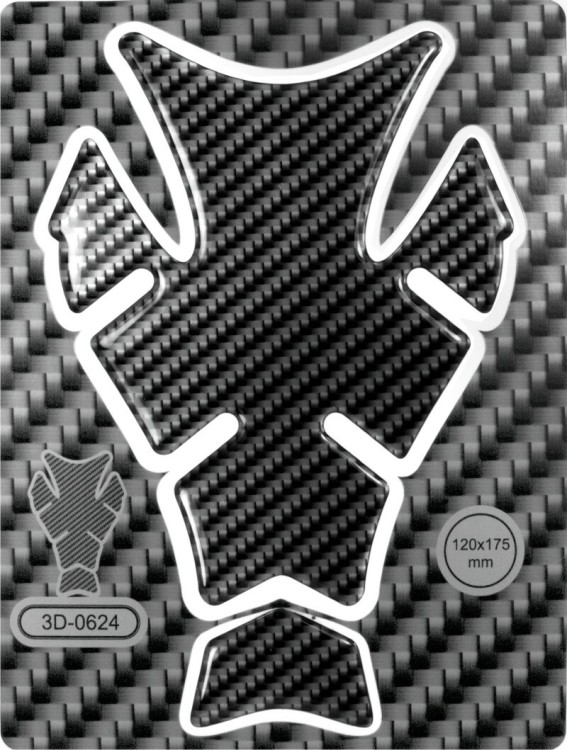 Tank Pad Protector Sticker Motorcycle Motorbike Scratch Black Carbon Fiber Type